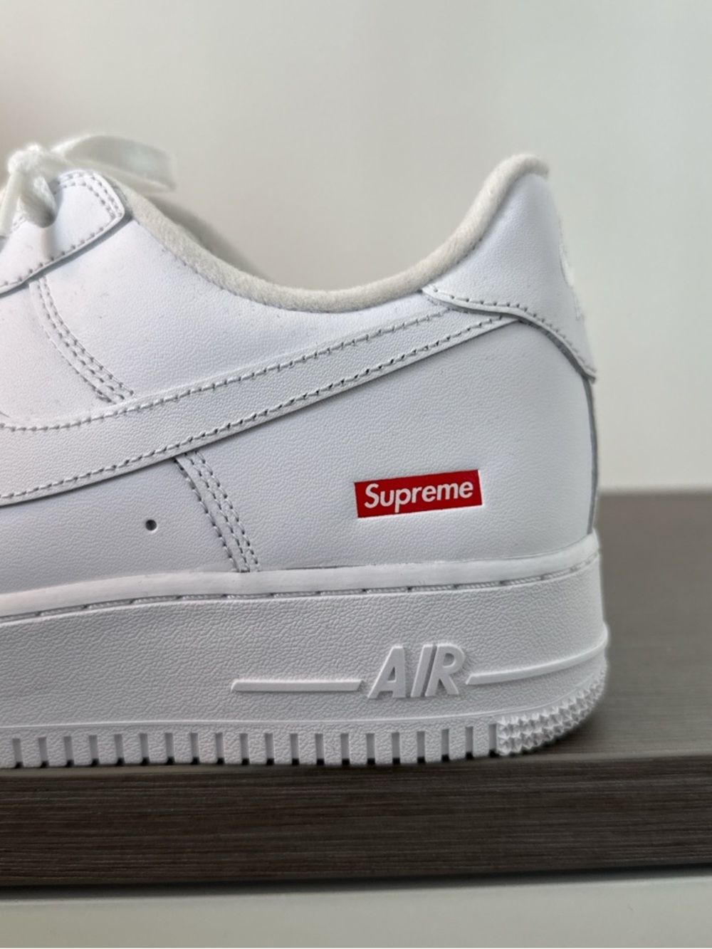 Supreme White Sneaker with Red Box Logo